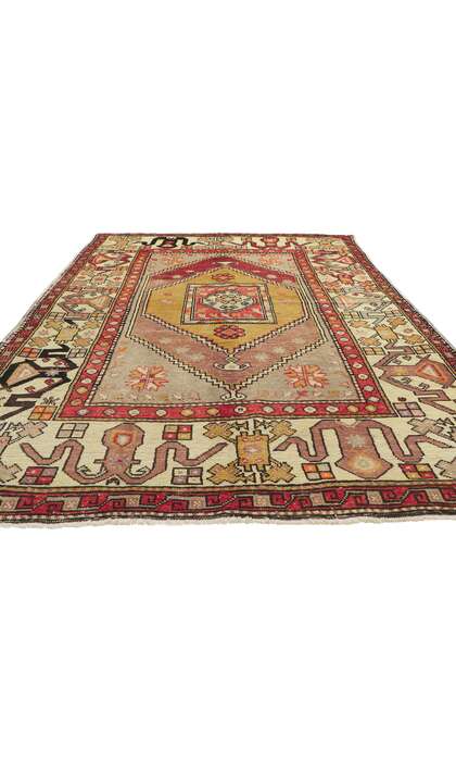 5 x 8 Vintage Turkish Oushak Rug 50328
