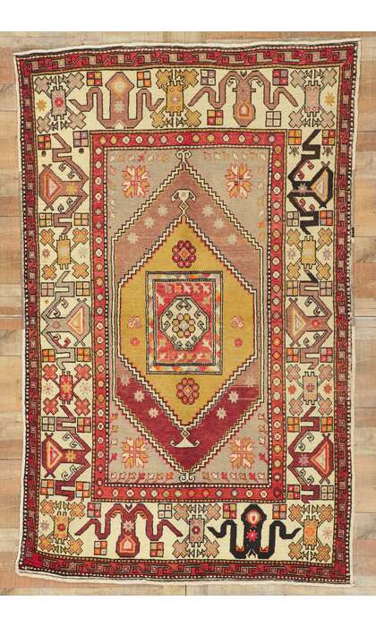 5 x 8 Vintage Turkish Oushak Rug 50328