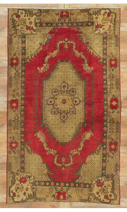5 x 9 Vintage Turkish Oushak Rug 51810