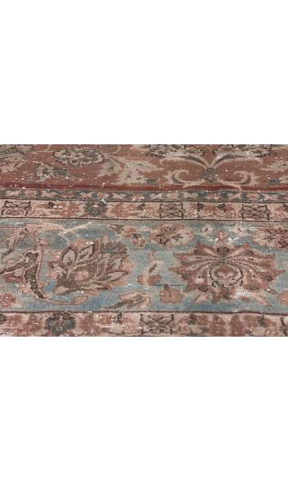 6 x 10 Distressed Antique Persian Tabriz Rug 78599