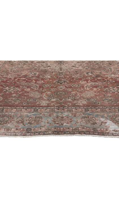 6 x 10 Distressed Antique Persian Tabriz Rug 78599