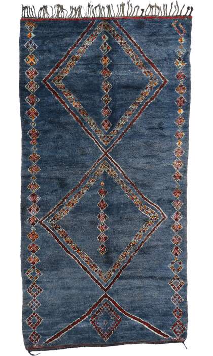 6 x 11 Vintage Blue Beni MGuild Moroccan Rug 20728