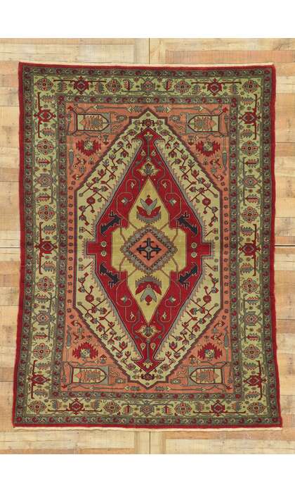 6 x 8 Vintage Egyptian Serapi Rug 71940