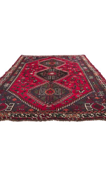 6 x 8 Vintage Persian Shiraz Rug 74735