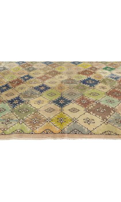 7 x 10 Vintage Turkish Sivas Rug 52138