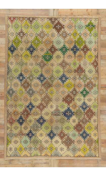 7 x 10 Vintage Turkish Sivas Rug 52138