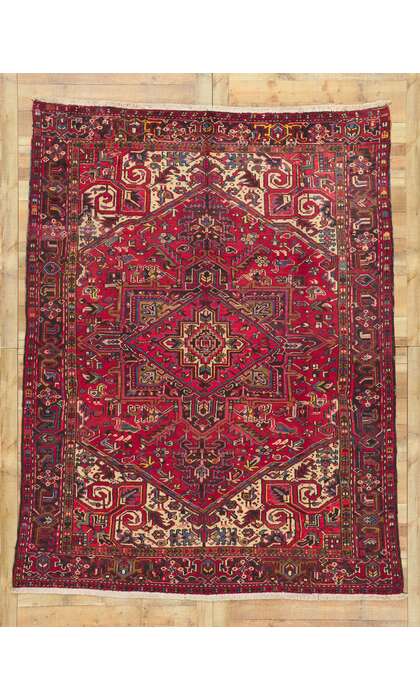 8 x 10 Vintage Persian Heriz Rug 76246