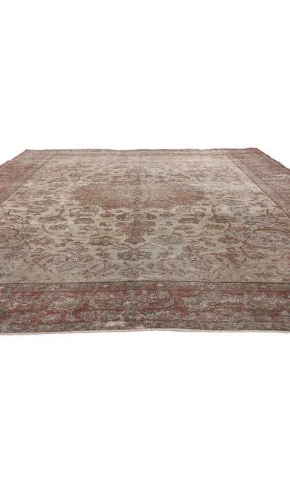 8 x 12 Distressed Vintage Persian Tabriz Rug 78585
