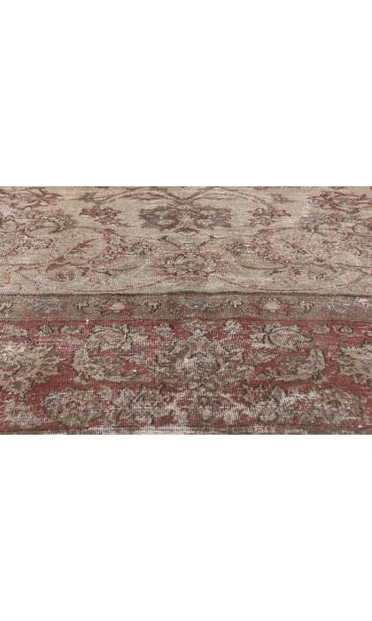 8 x 12 Distressed Vintage Persian Tabriz Rug 78585