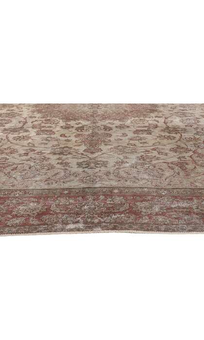 8 x 12 Distressed Vintage Persian Tabriz Rug 78585