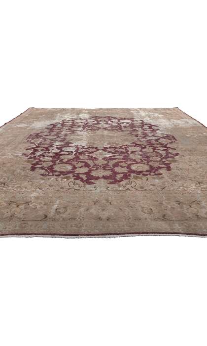 8 x 12 Vintage Persian Kashan Rug 78594