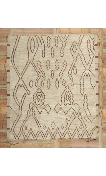 9 x 10 Earth-Tone Moroccan Rug 80797