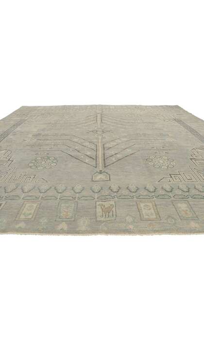 10 x 10 Modern Gray Turkish Oushak Rug 53800