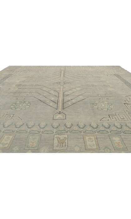 10 x 10 Modern Gray Turkish Oushak Rug 53800