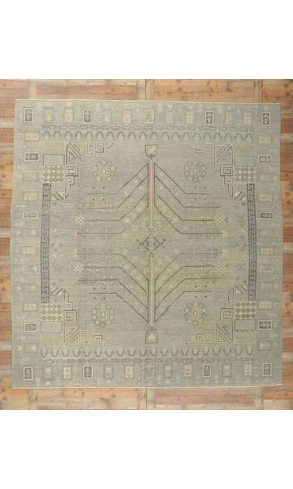 10 x 10 Modern Gray Turkish Oushak Rug 53800