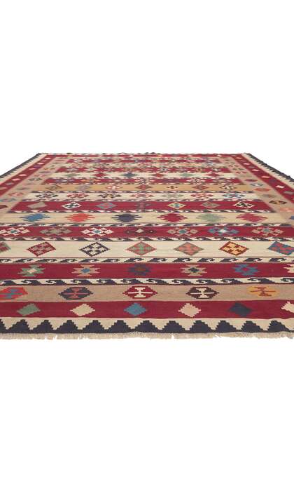 10 x 13 Vintage Persian Shiraz Kilim Rug 78605