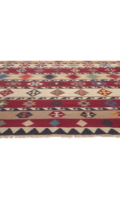 10 x 13 Vintage Persian Shiraz Kilim Rug 78605