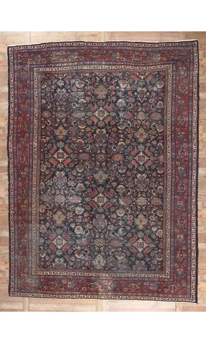 10 x 14 Antique Persian Mahal Rug 78529