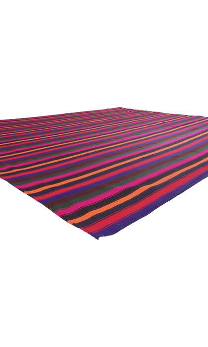 11 x 12 Colorful Turkish Striped Kilim Rug 60741