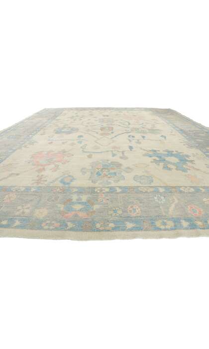 12 x 15 Pastel Turkish Oushak Rug 53796
