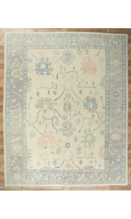 12 x 15 Pastel Turkish Oushak Rug 53796