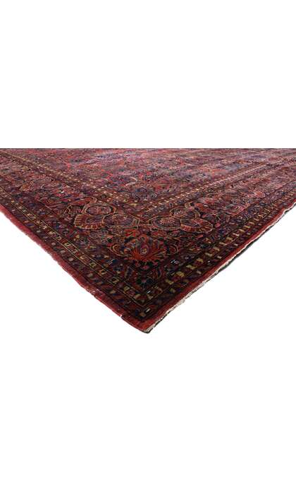 14 x 31 Antique Persian Sarouk Rug Hotel Size 74845