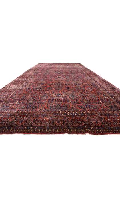14 x 31 Antique Persian Sarouk Rug Hotel Size 74845