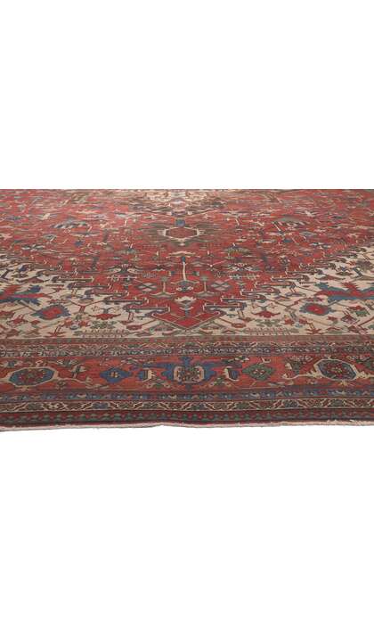 16 x 24 Oversized Antique Persian Serapi Rug 77525