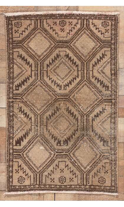 2 x 3 Rustic Antique Persian Tabriz Rug 78582