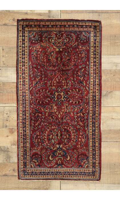 2 x 4 Small Antique Persian Sarouk Rug 73435