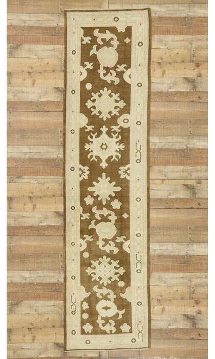 3 x 11 Earth-Tone Oushak Rug Runner 52953