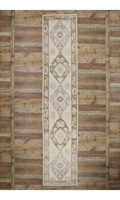 3 x 15 Colorful Oushak Rug Runner 53592