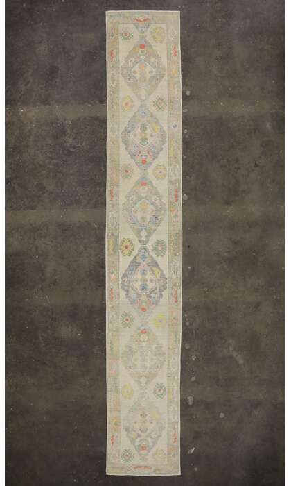 3 x 18 Colorful Turkish Oushak Runner 53591