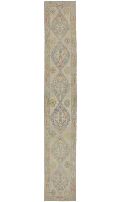3 x 18 Colorful Turkish Oushak Runner 53591