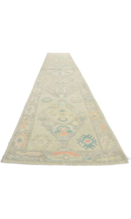 3 x 18 Modern Pastel Turkish Oushak Rug 53826
