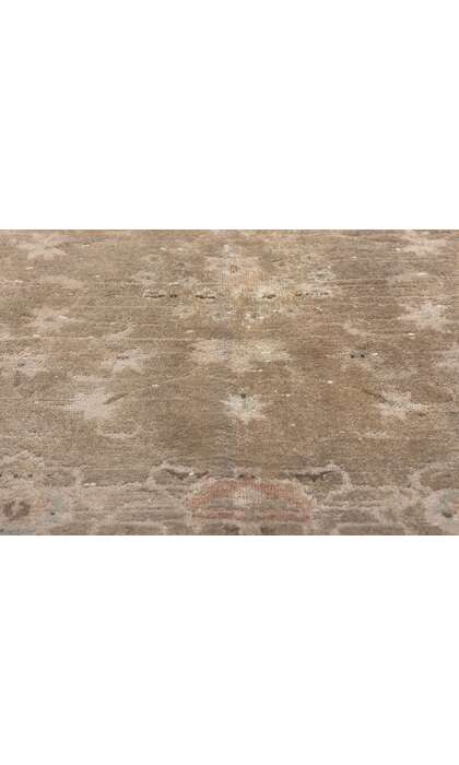 3 x 5 Neutral Vintage Persian Kashan Rug 78576