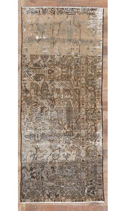 3 x 7 Faded Antique Persian Bakhtiari Rug 78603