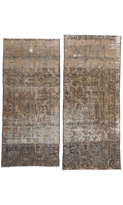 3 x 7 Faded Antique Persian Bakhtiari Rug 78602