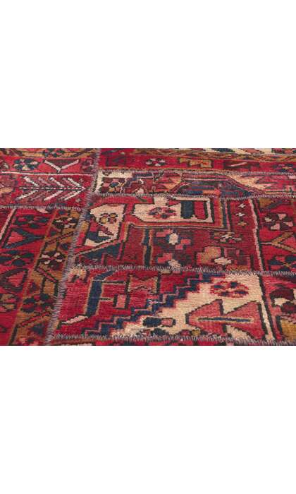 4 x 5 Vintage Persian Patchwork Rug 78578