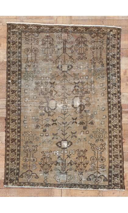 4 x 6 Antique Persian Modern Rustic Rug 78572
