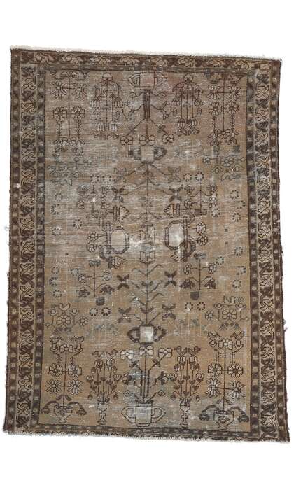 4 x 6 Antique Persian Modern Rustic Rug 78572