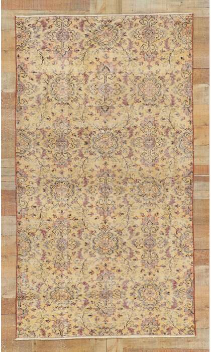 4 x 7 Vintage Turkish Sivas Rug 52590