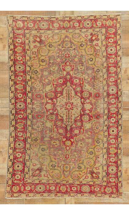 4 x 7 Vintage Turkish Sivas Rug 73906