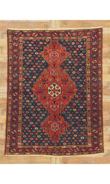 5 x 7 Antique Persian Bakhtiari Rug 73281