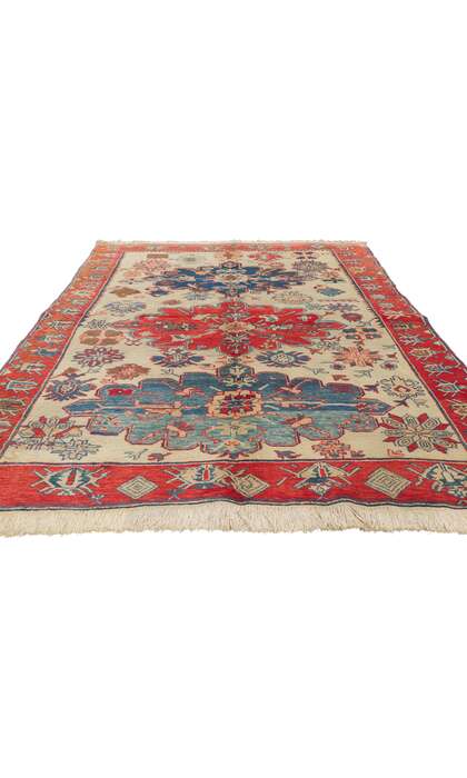 5 x 7 Vintage Turkish Oushak Rug 71996