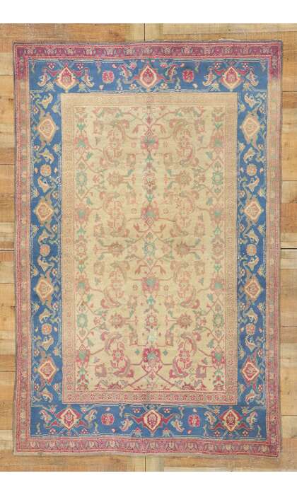 5 x 8 Antique Indian Agra Rug 73276