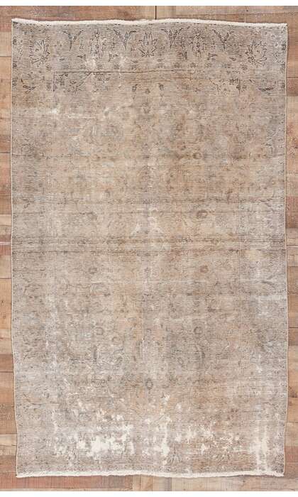 5 x 8 Faded Vintage Persian Tabriz Rug 78598