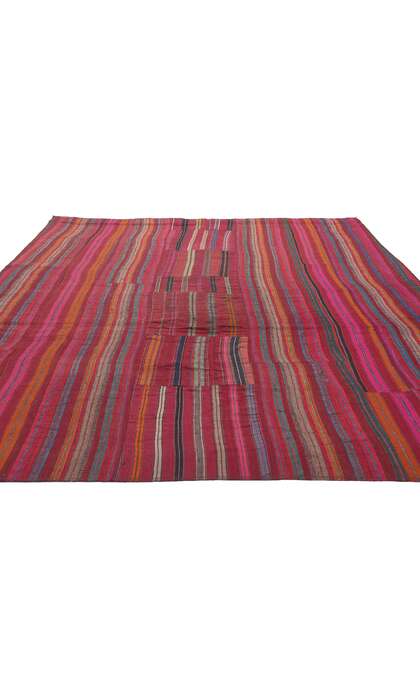 5 x 8 Rustic Striped Kilim Area Rug 60812