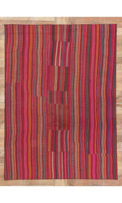 5 x 8 Rustic Striped Kilim Area Rug 60812