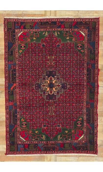 5 x 8 Vintage Persian Hamadan Rug 76126